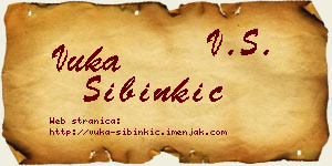 Vuka Sibinkić vizit kartica